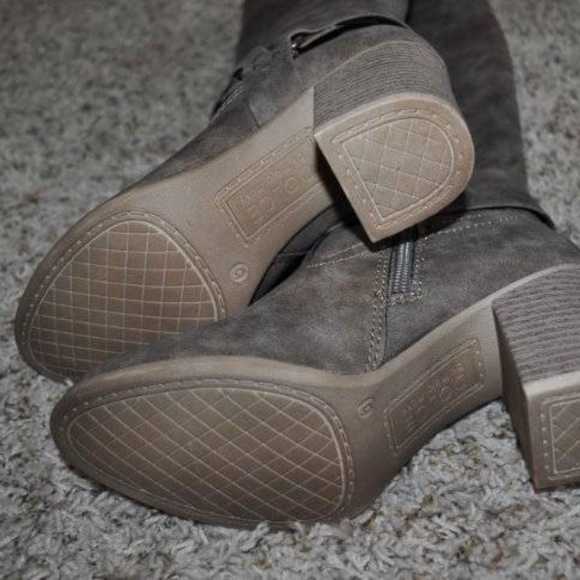 Womens Riding Boots Dolce Mojo Brown 8.5 Knee High Synthetic Leather Stack Heel - Picture 5 of 5